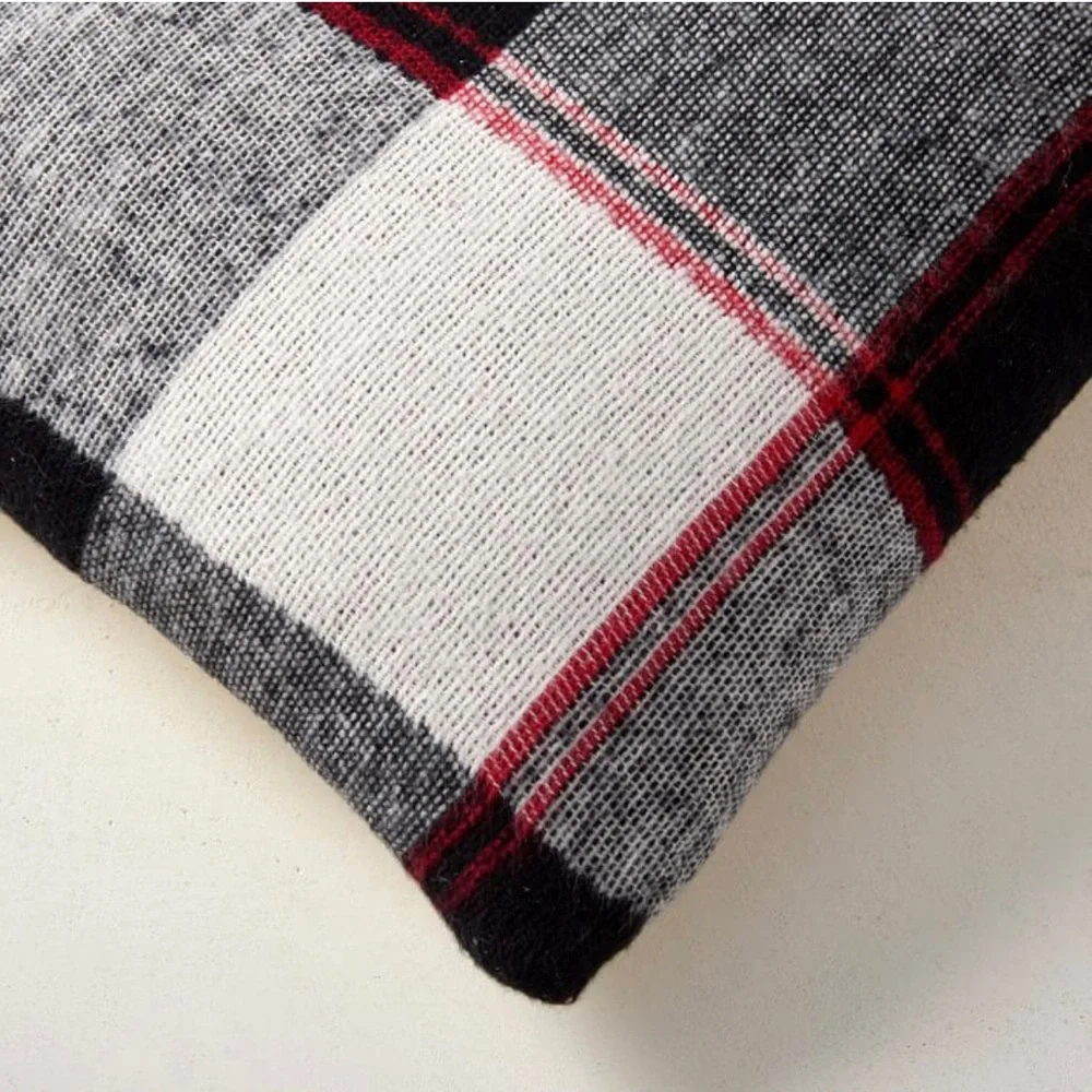 west elm | buffalo plaid pillow cover NWT